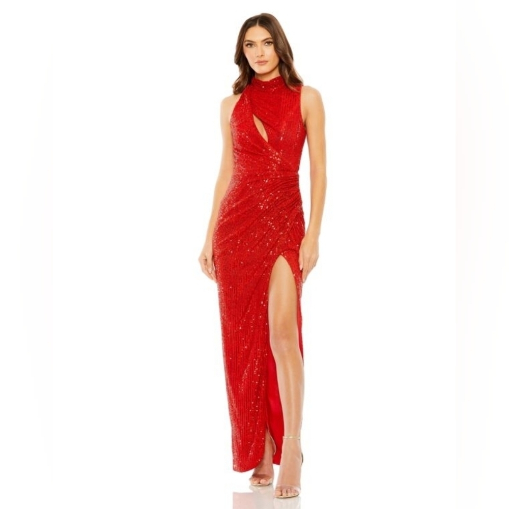 Mac Duggal Sequin Sleeveless Dress